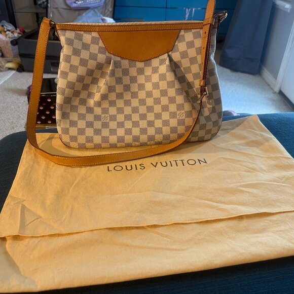 Louis Vuitton Damier Azur Siracusa  mm crossbody EUC - Picture 1 of 8